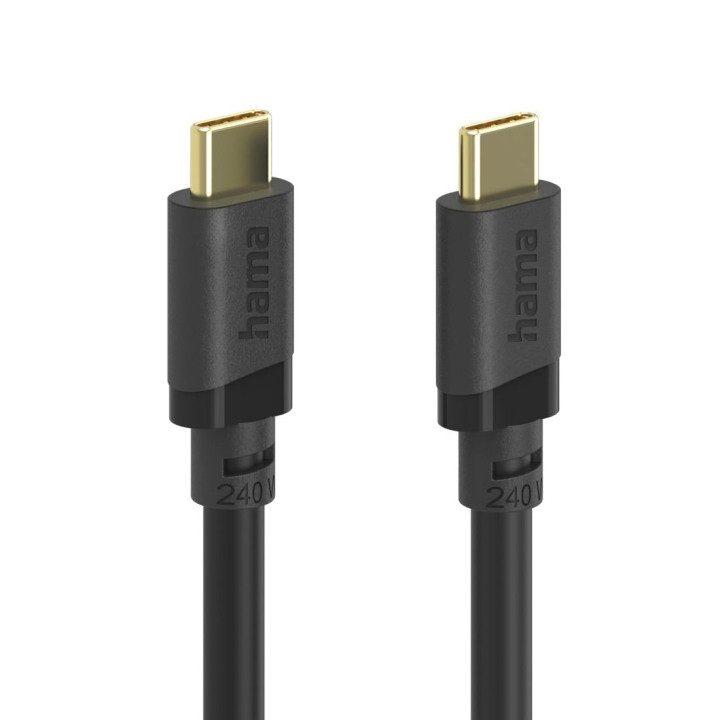 Кабел HAMA USB-C към USB-C, E-Marker чип, USB 3.2 Gen1, 5 Gbit/s, 240W, 1.5м - HAMA-202009 - 5