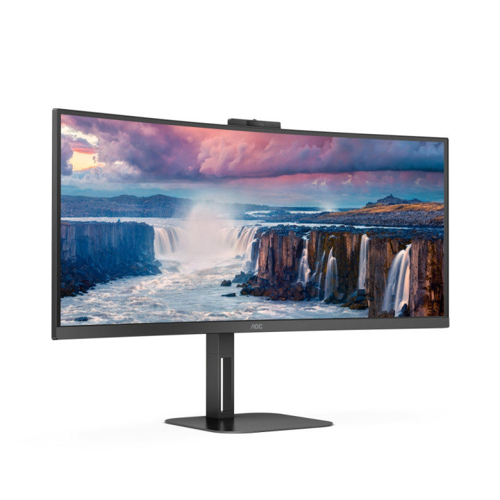 Монитор AOC CU34V5CW, 34" Curved VA UWQHD, 100Hz, Webcam, USB-C - 3