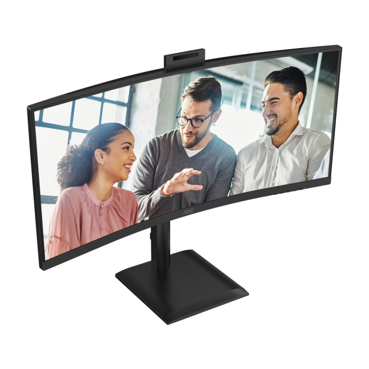Монитор AOC CU34E4CW, 34" Curved UWQHD VA 120Hz, 5MP Webcam, USB-C Hub, KVM - 3