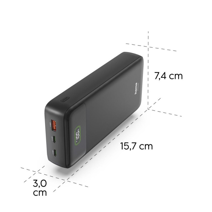 Външна батерия HAMA PD27-W65, 27000 mAh, USB-C/USB-A, Li-Polymer - HAMA-201781 - 4