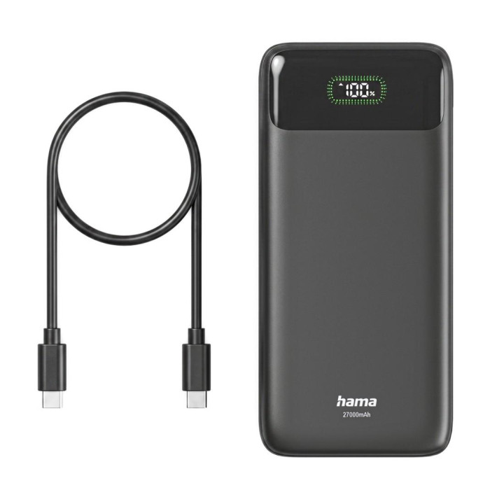 Външна батерия HAMA PD27-W65, 27000 mAh, USB-C/USB-A, Li-Polymer - HAMA-201781 - 8