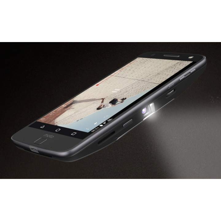 Проектор Lenovo Moto Insta-Share Projector Mod, 70" WVGA, 50 lumens, за Moto Z - ASMPRJTBLKEU - 1