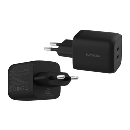Зарядно устройство Nokia Dual Port Wall Charger, 65W, USB Type-C - 8P00000273 - 1