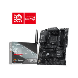 Дънна платка MSI B550 GAMING WIFI6E, Socket AM4, 4x DDR4, ATX - 911-7C56-095 - 1