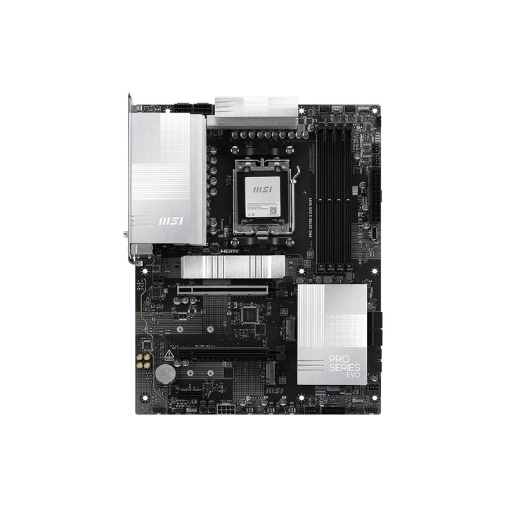 Дънна платка MSI PRO X870E-S EVO WIFI, Socket AM5,  WiFi7, 4x DDR5, ATX - 911-7E86-003 - 2