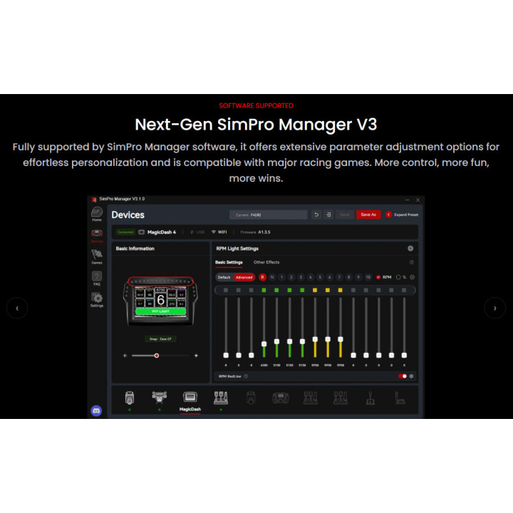 Волан SIMAGIC Zeus GT & MagicDash 4 Bundle, AirLink, all-in-one - ZEUS GT-MAGICDASH 4 - 9