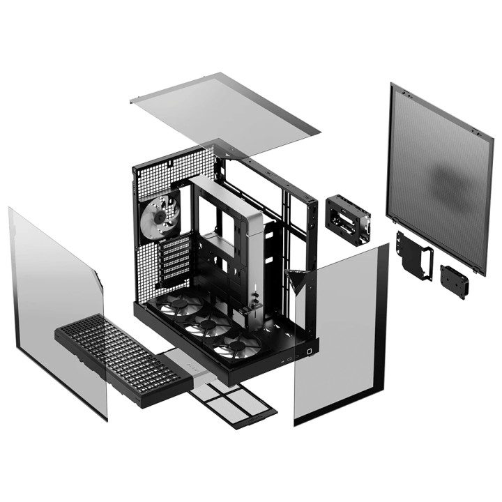 Кутия за компютър APNX V2-F-BK-v1, Middle Tower, ATX/mATX/Mini-ITX, Tempered Glass, Черна - 10