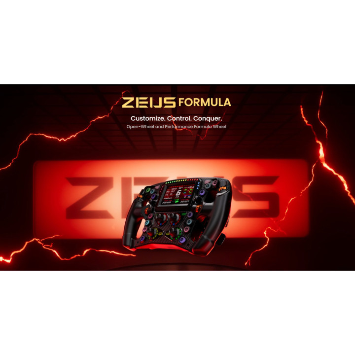 Професионален симулаторен волан с екранна система с магнитно закрепване SIMAGIC Zeus Formula & MagicDash 4 Bundle, AirLink, all-