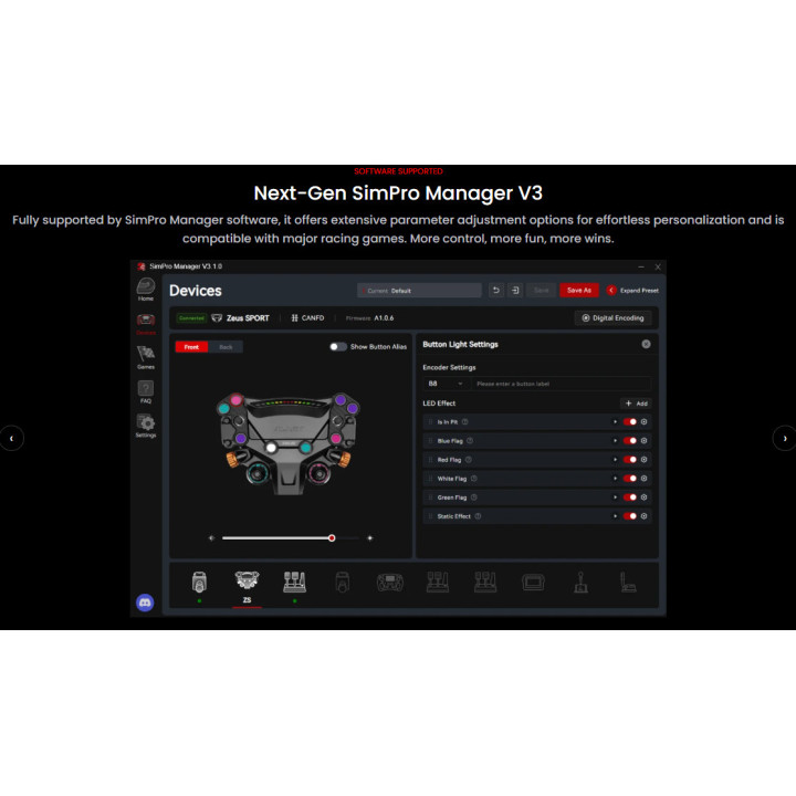 Волан с екран SIMAGIC Zeus Sport & MagicDash 4 Bundle, AirLink, all-in-one - ZEUS SPORT-MAGICDASH 4 - 12