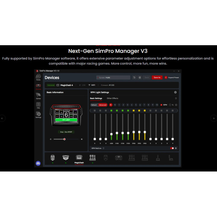 Волан с екран SIMAGIC Zeus Sport & MagicDash 4 Bundle, AirLink, all-in-one - ZEUS SPORT-MAGICDASH 4 - 13