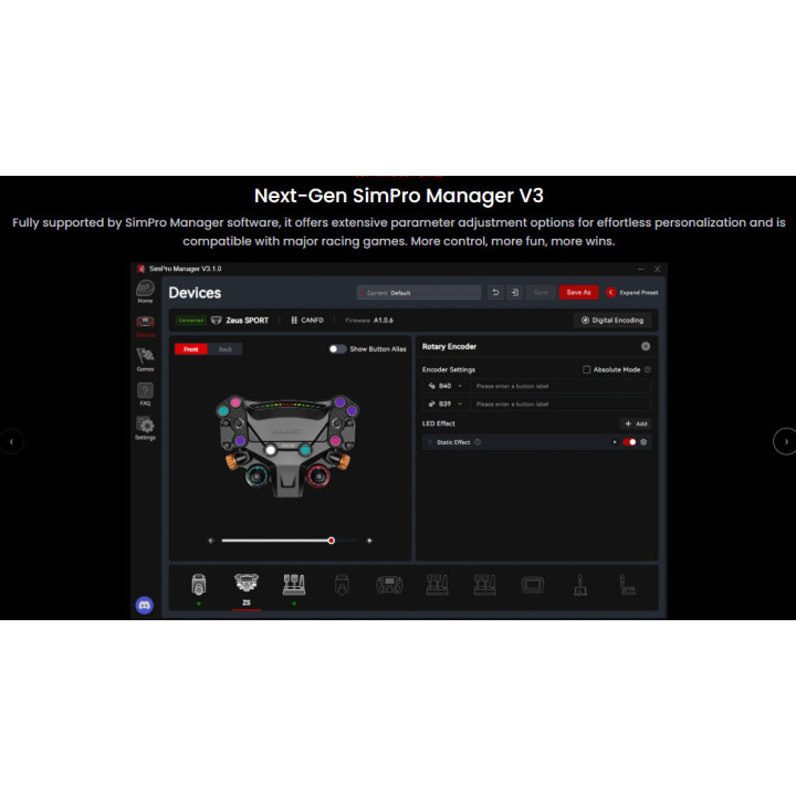 Волан с екран SIMAGIC Zeus Sport & MagicDash 4 Bundle, AirLink, all-in-one - ZEUS SPORT-MAGICDASH 4 - 14