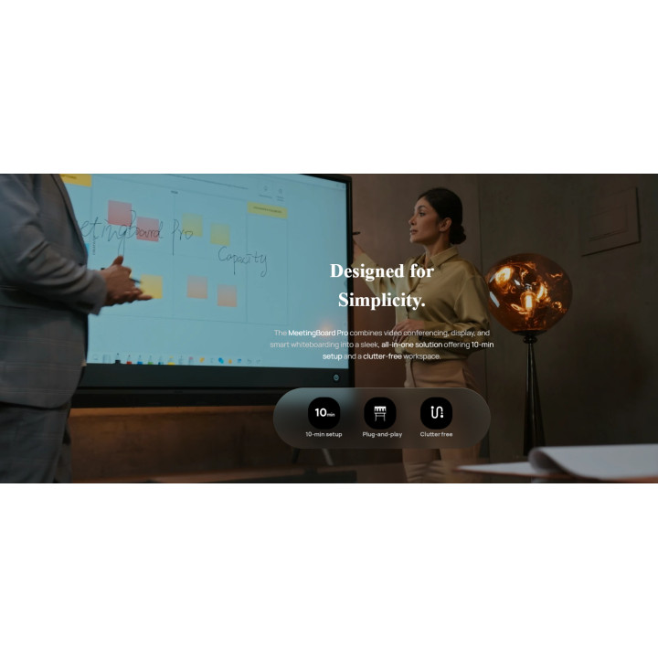 Конферентен интерактивен дисплей Yealink MeetingBoard Pro, 65" 4K, 3x 50MP камери, 16 MEMS микрофона - MB65Pro-A02 - 2