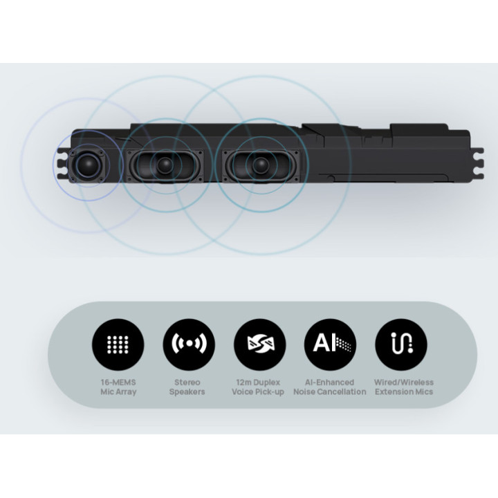 Конферентен интерактивен дисплей Yealink MeetingBoard Pro, 65" 4K, 3x 50MP камери, 16 MEMS микрофона - MB65Pro-A02 - 7