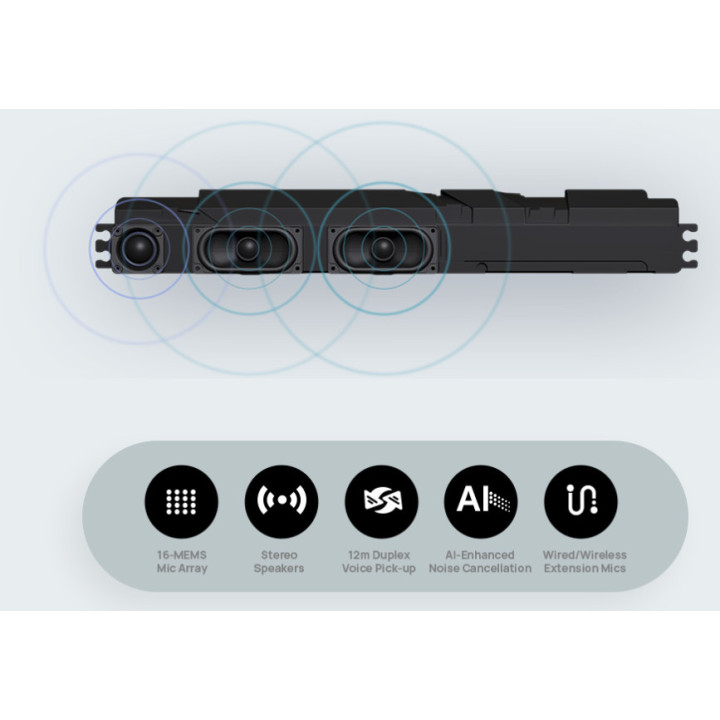 Конферентен интерактивен дисплей Yealink MeetingBoard Pro 86, 86" 4K, 3x50MP камери, 16 MEMS микрофона - MB86Pro-A02 - 8