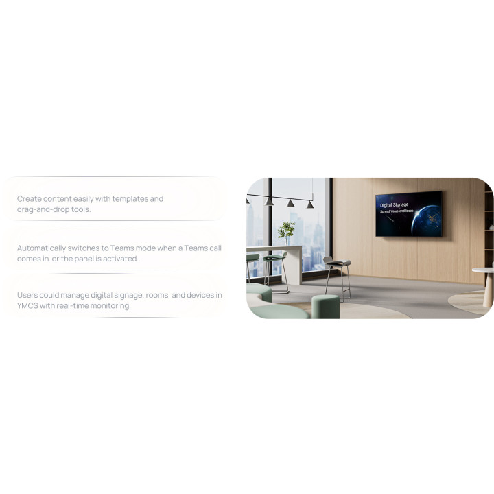 Професионален дисплей за видеоконференции Yealink MeetingDisplay, 65" 4K - 1203690 - 4