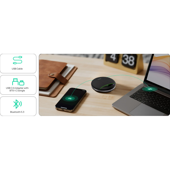 Конферентен Bluetooth спийкърфон Yealink SP96 с USB-C/A донгъл - 1308173 - 3