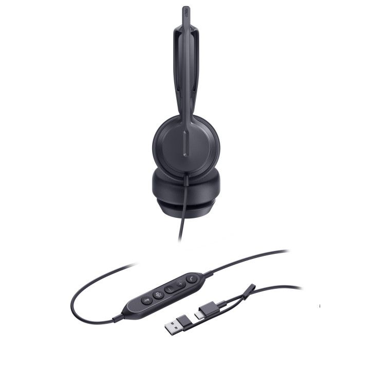 Жични стерео слушалки Yealink UH42 Dual Teams, USB-C/A - 1308195 - 2