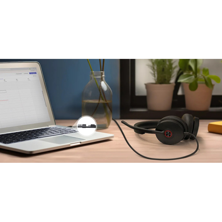 Жични слушалки Yealink UH48 Dual Teams, USB-C/A - 1308151 - 2
