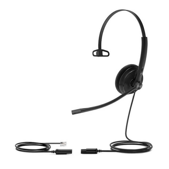 Слушалка Yealink YHS34 Lite, моно, дунапренов наушник, QD, RJ9 - 1308091 - 1