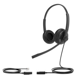 Слушалки Yealink YHS34, стерео с кожени наушници, QD, RJ9 - 1308023 - 1