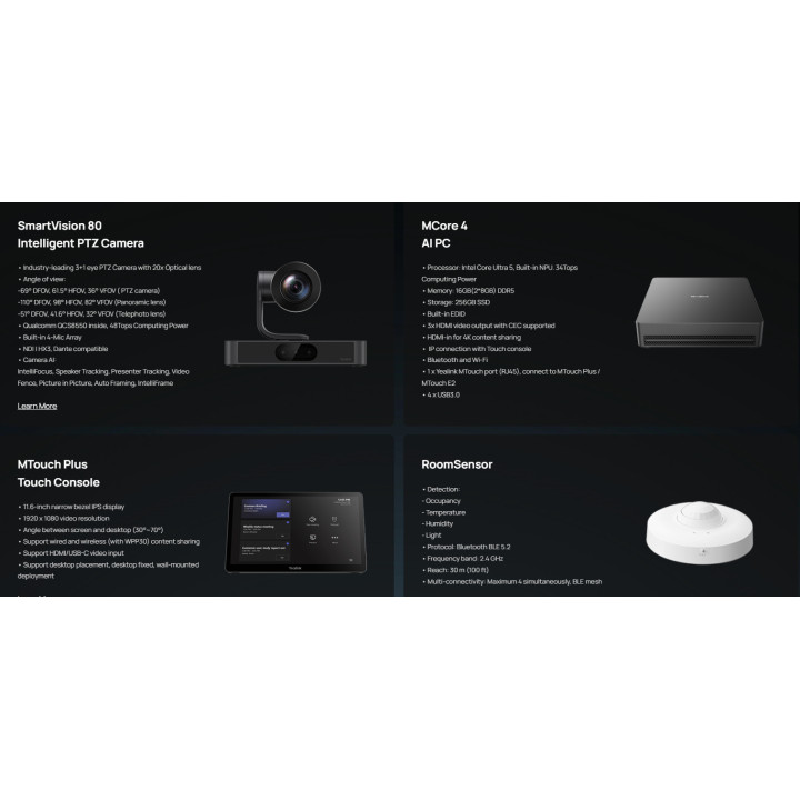 Видеоконферентна система Yealink MVC S80-C5U-000, Microsoft Teams Rooms, за големи зали - 1106798 - 15