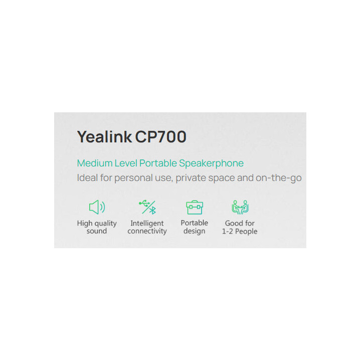 Конферентен говорител Yealink CP700 с донгъл BT50, UC, Bluetooth, USB-A - 1204610 - 2