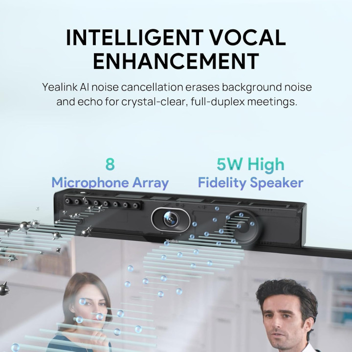 Видеобар Yealink A10-020, 4K 120°, MS Teams/UC (MeetingBar A10 + CTP18 Touch Panel) - 1203684 - 4