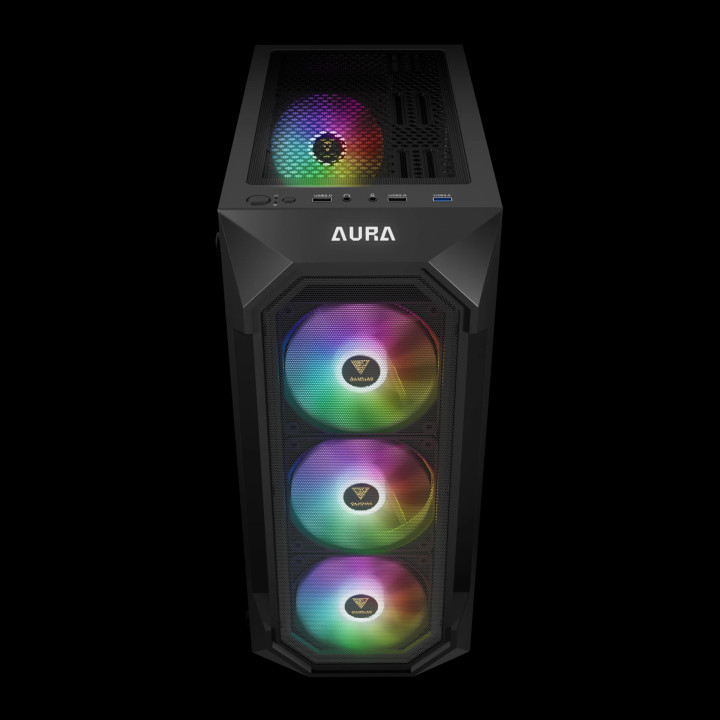 Кутия за компютър Gamdias AURA GC1 Elite, ATX, Mesh, RGB, Tempered Glass - GAMDIAS-AURA-GC1-ELITE - 3