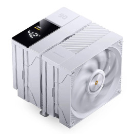 Охладител за процесор Jonsbo CC90 Dual Tower, 130mm Display, Бял - CPJB-092 - 1