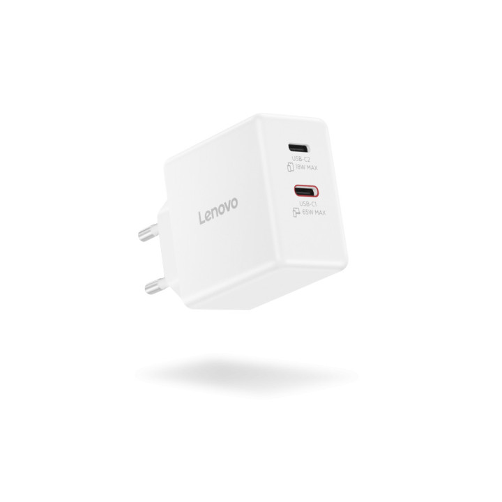 Адаптер Lenovo Dual USB-C, 65W, бял - G0A6065WEU - 11