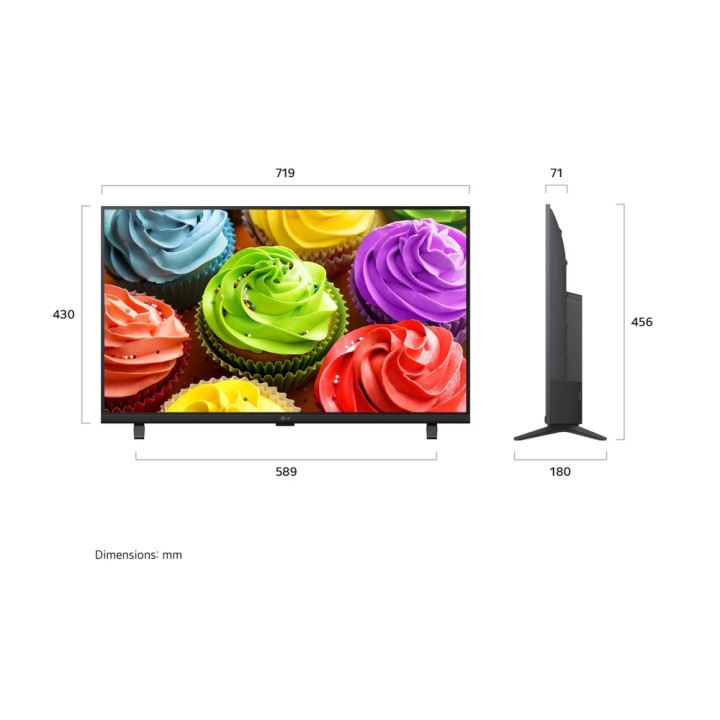 Телевизор LG 32LB650B3LA, 32" (81.28 cm) LED HD, 1366x768, Smart webOS 26, DVB-T2/C/S2, Wi-Fi, HDMI, USB - 2