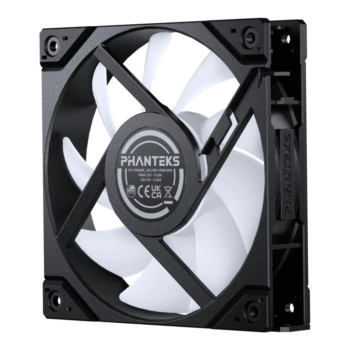 Комплект вентилатори Phanteks M25G2-120 Reverse aRGB, 120mm, 2000 RPM, Hydraulic Bearing, 3 броя - PH-F120M25R_G2_DBK01_3P - 7