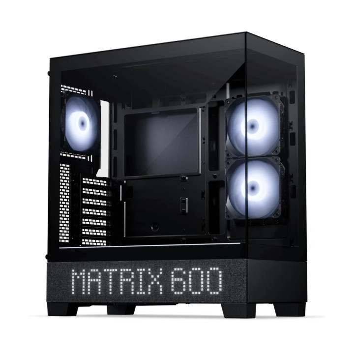 Кутия за компютър Phanteks View Matrix, Middle Tower, E-ATX, Tempered Glass, 3x 120mm D-RGB вентилатори - PH-XT523VM1_DBK01 - 2