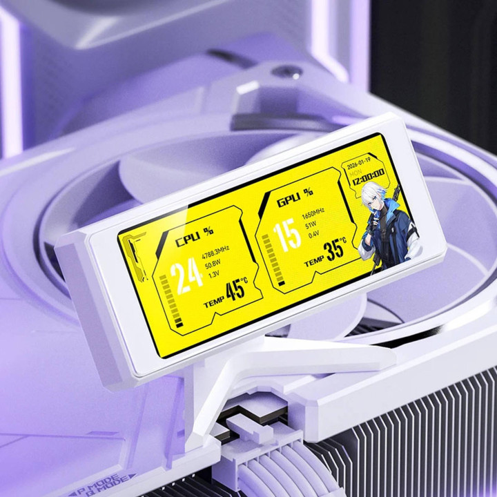 Информативен дисплей за кутия Lian-Li DS339, 3.3" IPS, Бял - TFJB-002 - 2