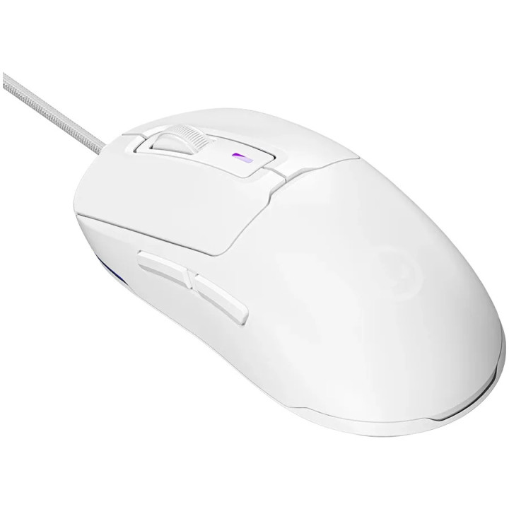 Геймърска мишка LORGAR MSA10R, PixArt 3311, 12000 DPI, RGB подсветка, бяла - LRG-MSA10R-WH - 5
