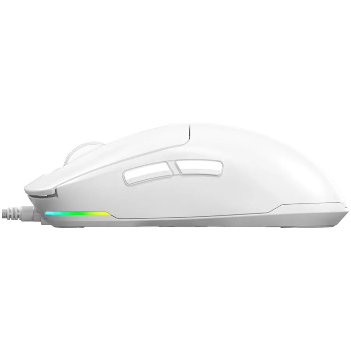 Геймърска мишка LORGAR MSA10R, PixArt 3311, 12000 DPI, RGB подсветка, бяла - LRG-MSA10R-WH - 7