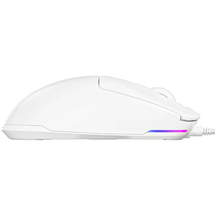 Геймърска мишка LORGAR MSA10R, PixArt 3311, 12000 DPI, RGB подсветка, бяла - LRG-MSA10R-WH - 9