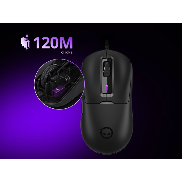 Геймърска мишка LORGAR MSA10R, PixArt 3311, 12000 DPI, 6 бутона, RGB подсветка - LRG-MSA10R-BK - 3
