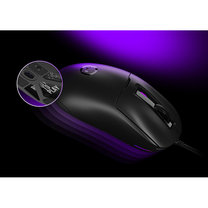 Геймърска мишка LORGAR MSA10R, PixArt 3311, 12000 DPI, 6 бутона, RGB подсветка - LRG-MSA10R-BK - 5