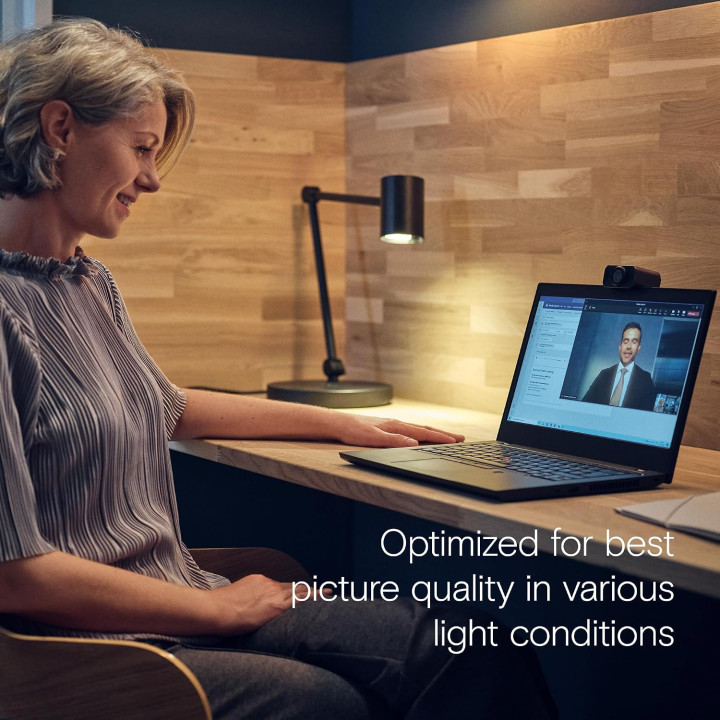 Уеб камера EPOS EXPAND Vision 1, UHD 90°, микрофон, USB-C, с 4K UHD резолюция и 90° зрително поле за професионални видео разгово