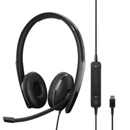 Слушалки EPOS ADAPT 160T, USB-C, стерео, ANC, MS, черни - 1000221 - 1
