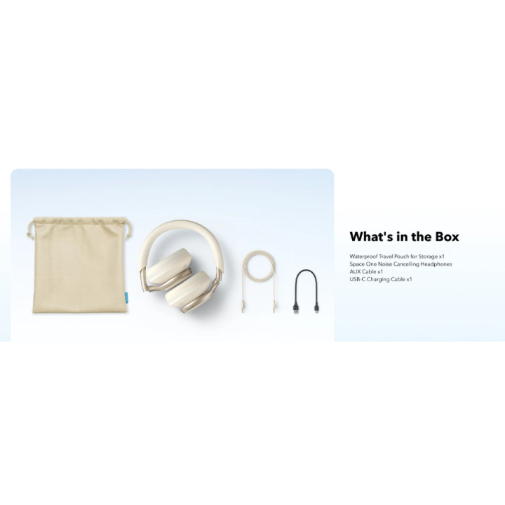 Безжични слушалки Anker Soundcore Space One, Active Noise Cancelling, бели - A3035G21 - 7