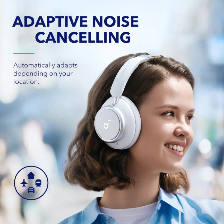 Безжични слушалки Anker Soundcore Space Q45 ANC, бели - A3040G21 - 2