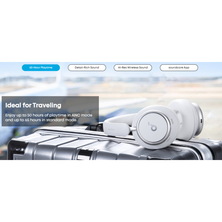 Безжични слушалки Anker Soundcore Space Q45 ANC, бели - A3040G21 - 10