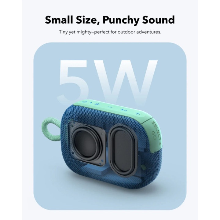 Портативна колонка Anker SoundCore Select 4 Go, 5W, IP67, 20 часа автономия, синя - A31X1031 - 3