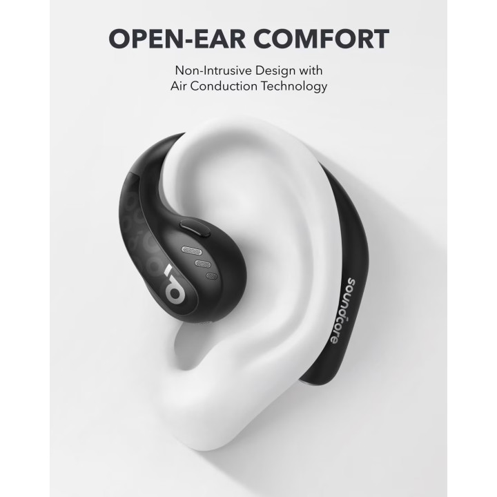 Безжични слушалки Anker SoundCore AeroFit Pro TWS, IPX7, Bluetooth 5.3, черни - A3871G11 - 5