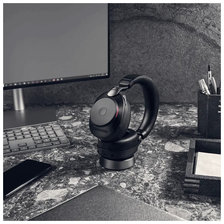 Bluetooth Слушалка Jabra Evolve2 85 MS Stereo, безжична, USB-A адаптер Link380, черна - 28599-999-989 - 3