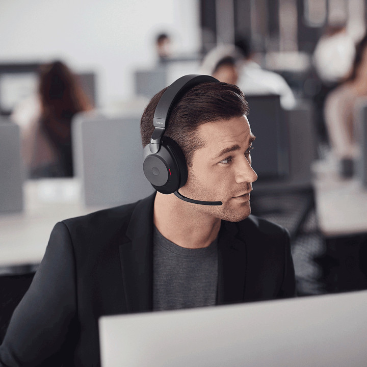 Bluetooth Слушалка Jabra Evolve2 85 MS Stereo, безжична, USB-A адаптер Link380, черна - 28599-999-989 - 4