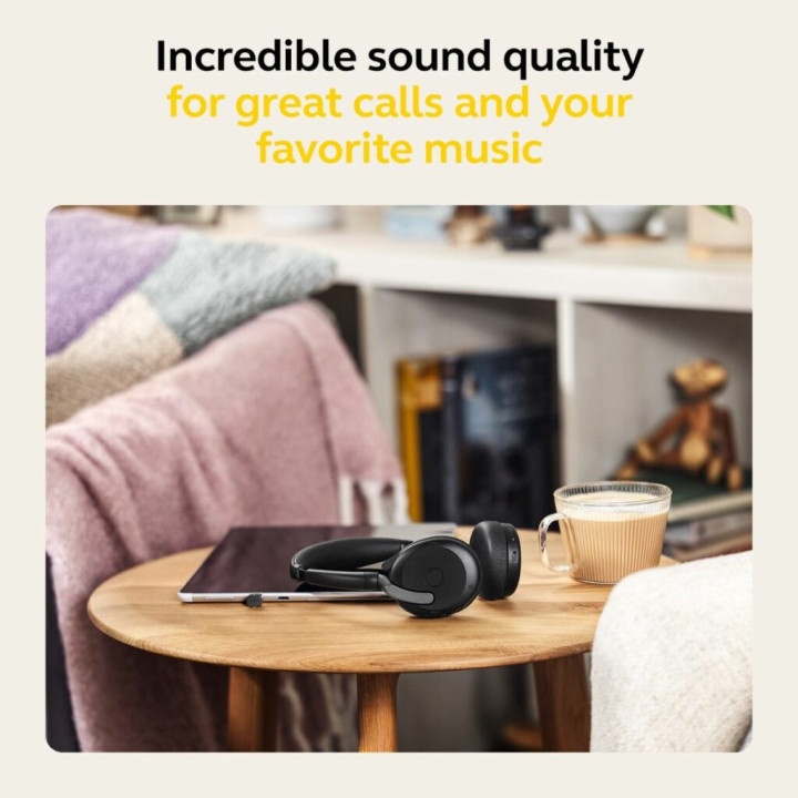 Безжични слушалки Jabra Evolve2 65 Flex, Bluetooth, USB-C, ANC, зарядна подложка, черни - 26699-999-889 - 3