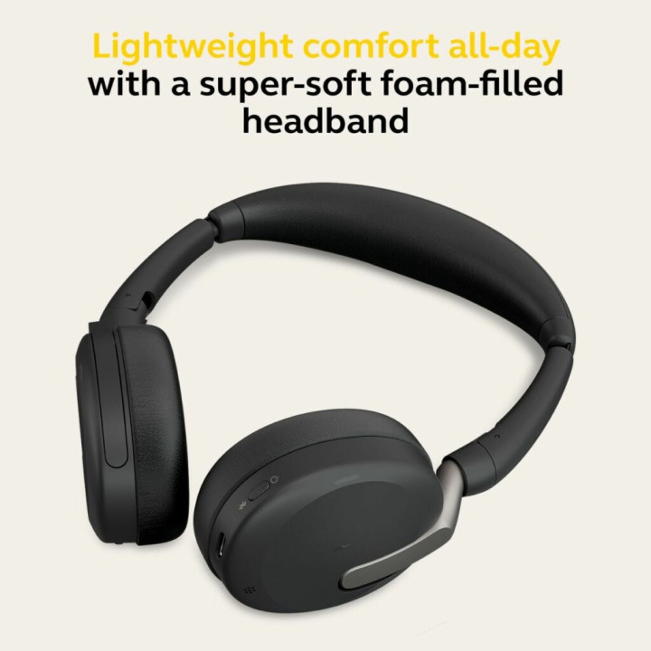 Безжични слушалки Jabra Evolve2 65 Flex, Bluetooth, USB-C, ANC, зарядна подложка, черни - 26699-999-889 - 6